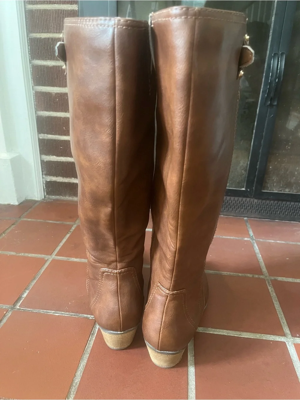 Dr. Scholl’s Brilliance Wide Calf Riding Boots Cognac Size 10